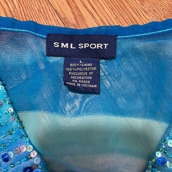 SML Sport women’s beach cover-up. Size L. Blue/green. - Picture 5 of 5